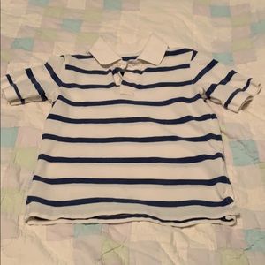 Lands End polo with French Blue stripes VGUC